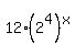 12%2A%282%5E4%29%5Ex
