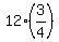 12%2A%283%2F4%29