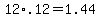 12%2A.12+=+1.44
