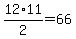 12%2A11%2F2=66