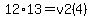 12%2A13=v2%284%29