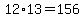 12%2A13+=+156