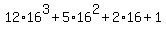 12%2A16%5E3%2B5%2A16%5E2%2B2%2A16%2B1