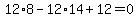 12%2A8-12%2A14%2B12=0