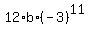 12%2Ab%2A%28-3%29%5E11