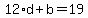 12%2Ad%2Bb=19