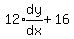 12%2Aexpr%28dy%2Fdx%29%2B16