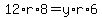 12%2Ar%2A8=y%2Ar%2A6