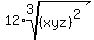 12%2Aroot%283%2C%28xyz%29%5E2%29