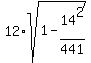 12%2Asqrt%281-14%5E2%2F441%29