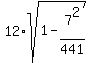 12%2Asqrt%281-7%5E2%2F441%29