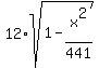 12%2Asqrt%281-x%5E2%2F441%29