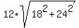 12%2Asqrt%2818%5E2%2B24%5E2%29