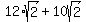 12%2Asqrt%282%29%2B10sqrt%282%29