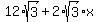 12%2Asqrt%283%29+%2B+2%2Asqrt%283%29%2Ax