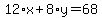 12%2Ax%2B8%2Ay=68