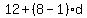 12%2B%288-1%29d
