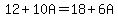 12%2B10A=18%2B6A