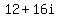 12%2B16i%9616%28-1%29