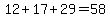 12%2B17%2B29=58