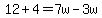 12%2B4=7w-3w