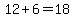 12%2B6=18