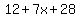 12%2B7x%2B28