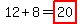 12%2B8=highlight%2820%29