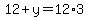 12%2By=12%2A3