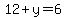 12%2By=6