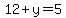 12%2By+=+5
