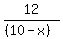 12%2F%28%2810-x%29%29