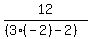 12%2F%28%283%28-2%29-2%29%29