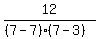 12%2F%28%287-7%29%287-3%29%29