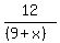 12%2F%28%289%2Bx%29%29