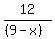 12%2F%28%289-x%29%29