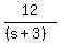 12%2F%28%28s%2B3%29%29