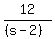 12%2F%28%28s-2%29%29