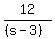 12%2F%28%28s-3%29%29