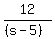 12%2F%28%28s-5%29%29