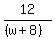 12%2F%28%28w%2B8%29%29