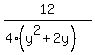 12%2F%284%28y%5E2%2B2y%29%29