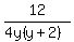 12%2F%284y%28y%2B2%29%29