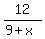 12%2F%289%2Bx%29
