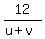 12%2F%28u%2Bv%29