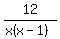 12%2F%28x%28x-1%29%29