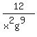 12%2F%28x%5E2g%5E9%29