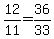 12%2F11=36%2F33