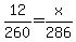 12%2F260+=+x%2F286