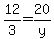 12%2F3=20%2Fy